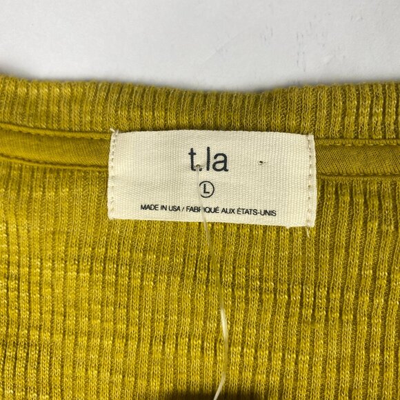 NWT Anthropologie T.La Gold Babydoll Peplum Top Women's Size Large - Picture 9 of 14